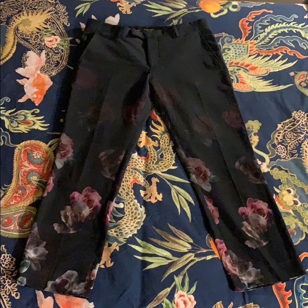 Twisted Tailor pants w/ floral fade print